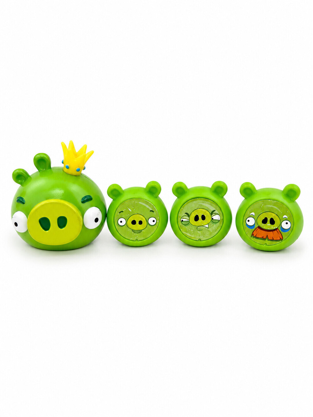Angry Birds Knock On Wood Green Pigs King Pig Mattel Replacement Parts Lot 4